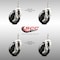 Service Caster 4 Inch 316SS Soft Rubber Wheel Swivel 1/2 Inch Threaded Stem Caster Set Brake SCC SCC-SS316TS20S414-SRS-TLB-121315-4 - alternate 4